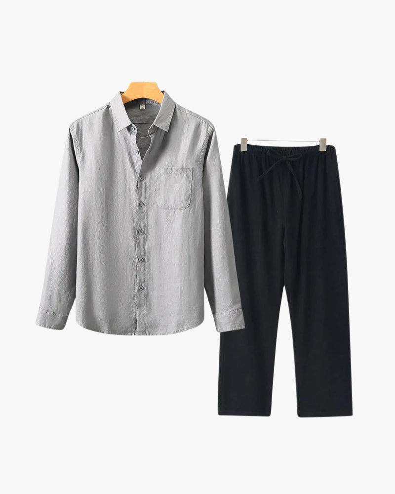 Old Money Linen Set (Long Sleeve)