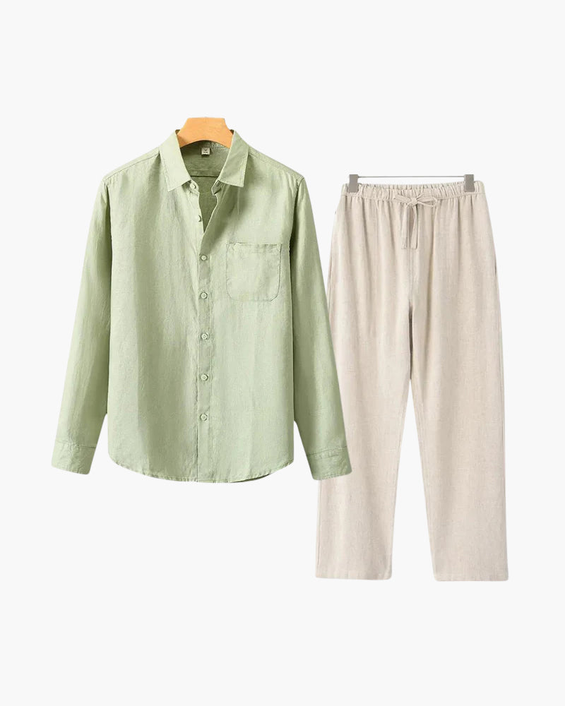 Old Money Linen Set (Long Sleeve)