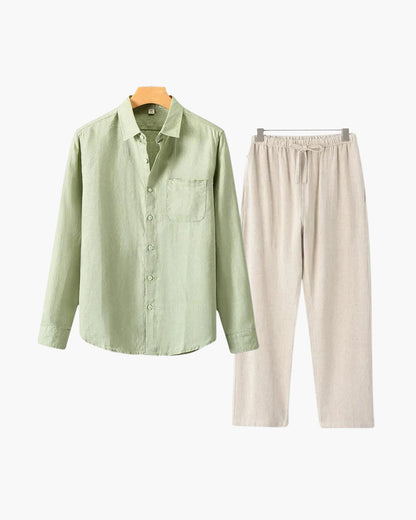Old Money Linen Set (Long Sleeve)