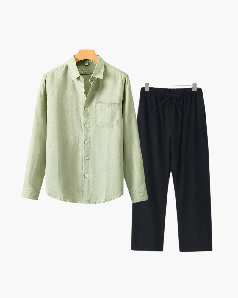 Old Money Linen Set (Long Sleeve)
