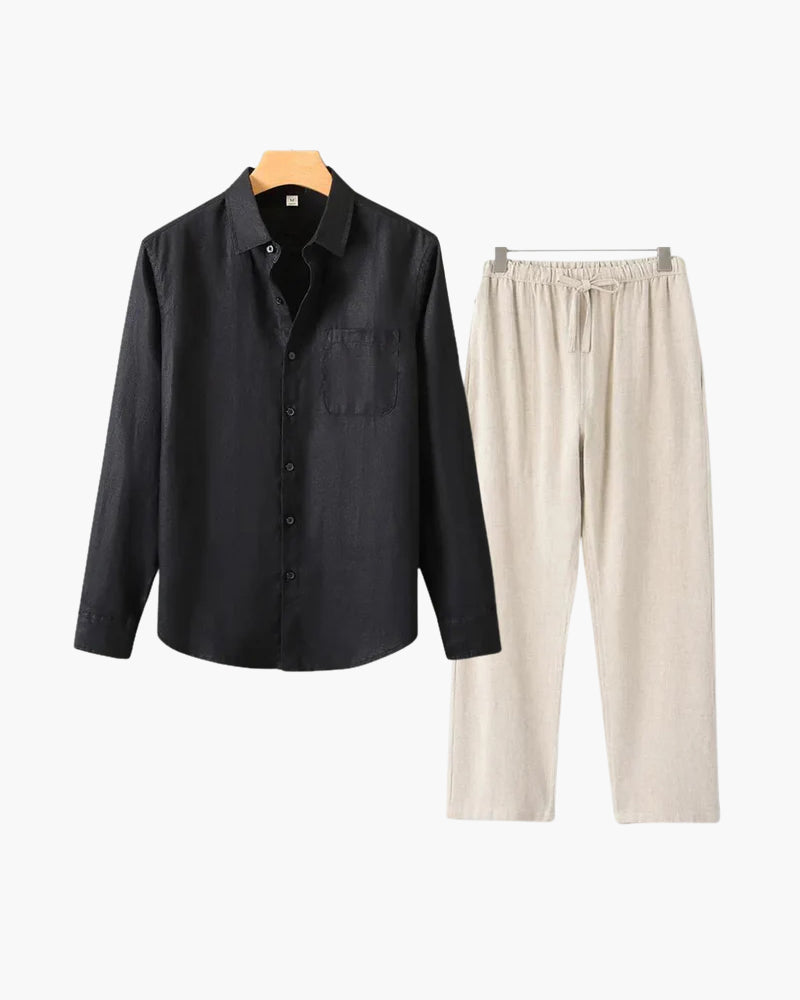 Old Money Linen Set (Long Sleeve)