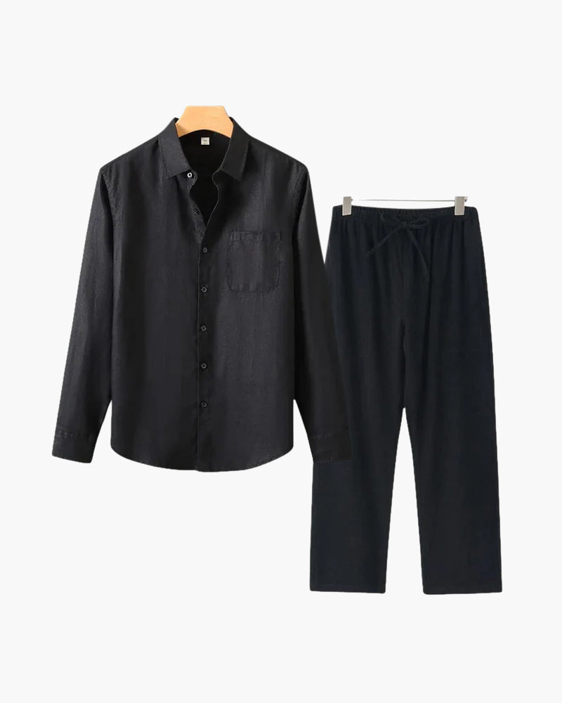 Old Money Linen Set (Long Sleeve)