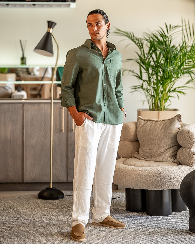 Old Money Linen Set (Long Sleeve)