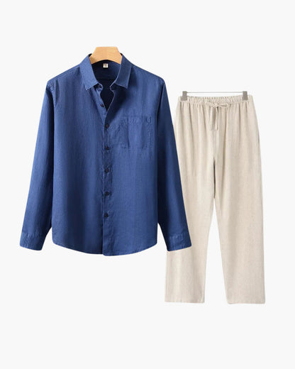 Old Money Linen Set (Long Sleeve)