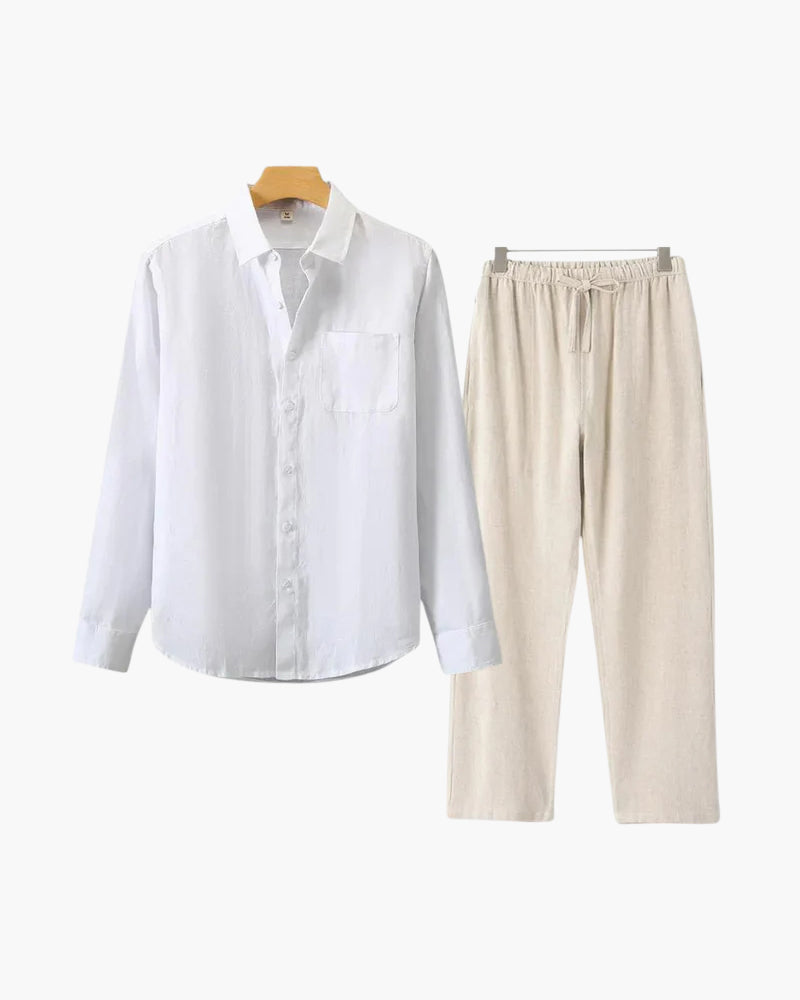 Old Money Linen Set (Long Sleeve)