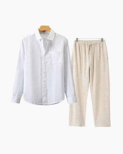 Old Money Linen Set (Long Sleeve)