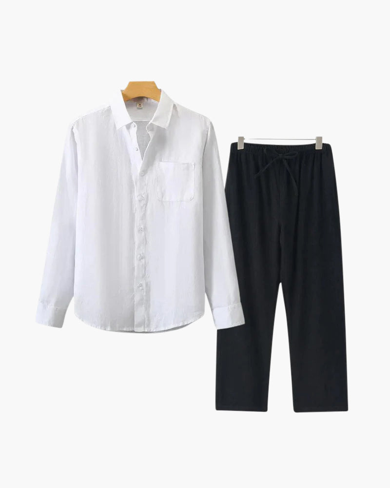 Old Money Linen Set (Long Sleeve)