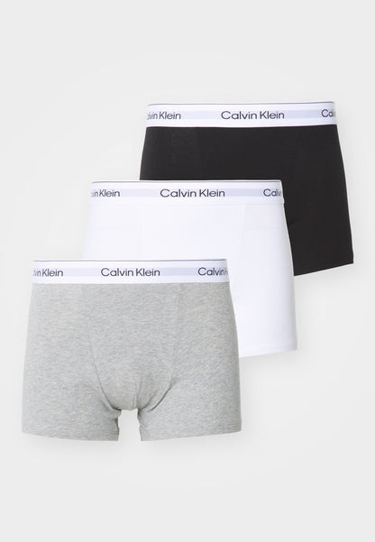3 PACK - Cuecas boxer - black/white/grey heather
