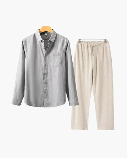 Old Money Linen Set (Long Sleeve)