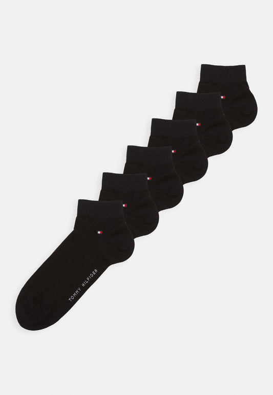 QUARTER ECOM 6 PACK - Meias - black
