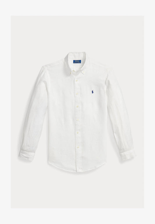 CAMISA DE LINHO CUSTOM FIT - Camisa - branca