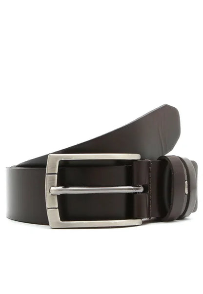 Smooth Brown Leather Belt